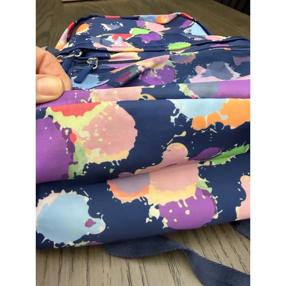 Girls Backpack & Lunch Bag Set Paint Splatter Print